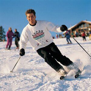 Vintage Aspen Powder Club Sweatshirt Jerzees USA Ski Crewneck Men’s L Retro 80s